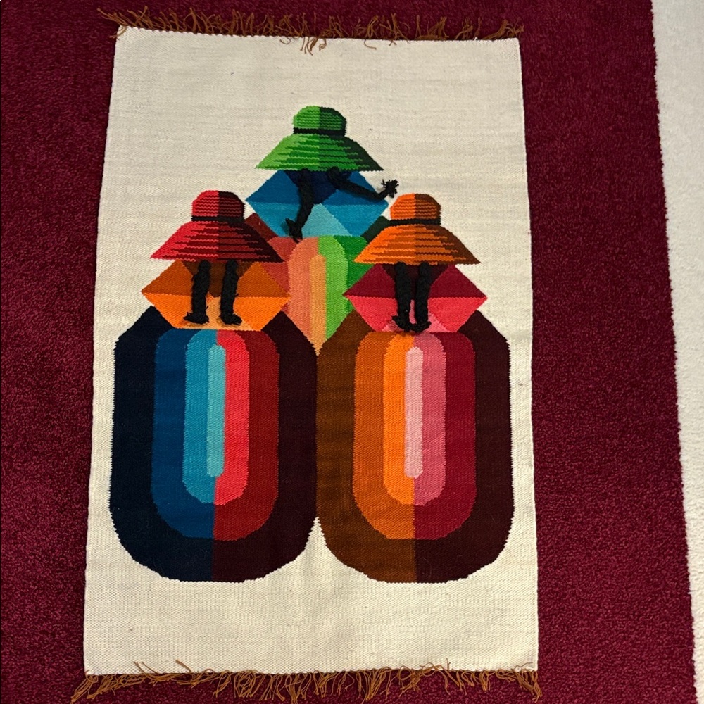 Peruvian wool Geometric Wall Tapestry